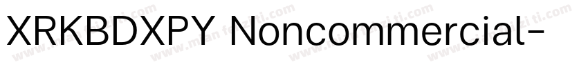 XRKBDXPY Noncommercial字体转换